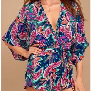 Tropical Print Romper